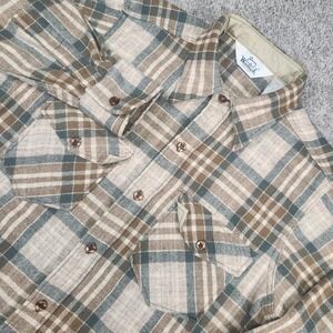 Vintage Woolrich Flannel Shirt Mens Large 70s 80s Plaid Wool Workwear Made USA